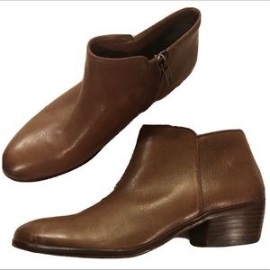 Sam Edelman Tan Brown Leather Petty Ankle Boots 9M